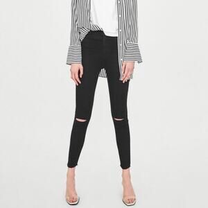 Zara High Rise Shaper Ankle Length Black Jegging Size 6